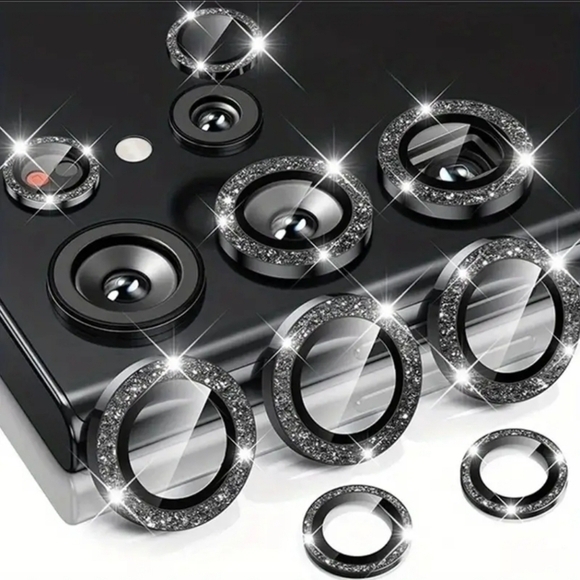 NEW Phone Glitter‎ Camera Ring Case Samsung Galaxy S24 Ultra Screen Protector - Picture 1 of 6